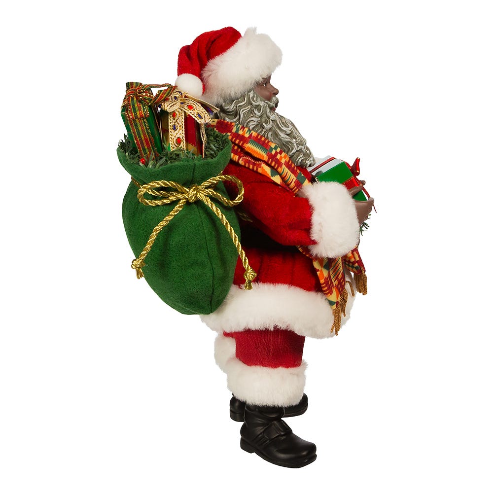 Kurt Adler 12-Inch Fabriché Kwanzaa Santa